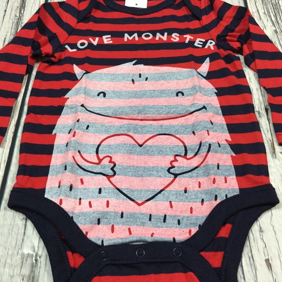 Baby Gap Boys 3 6 Month Love Monster Shirt - Picture 2 of 3